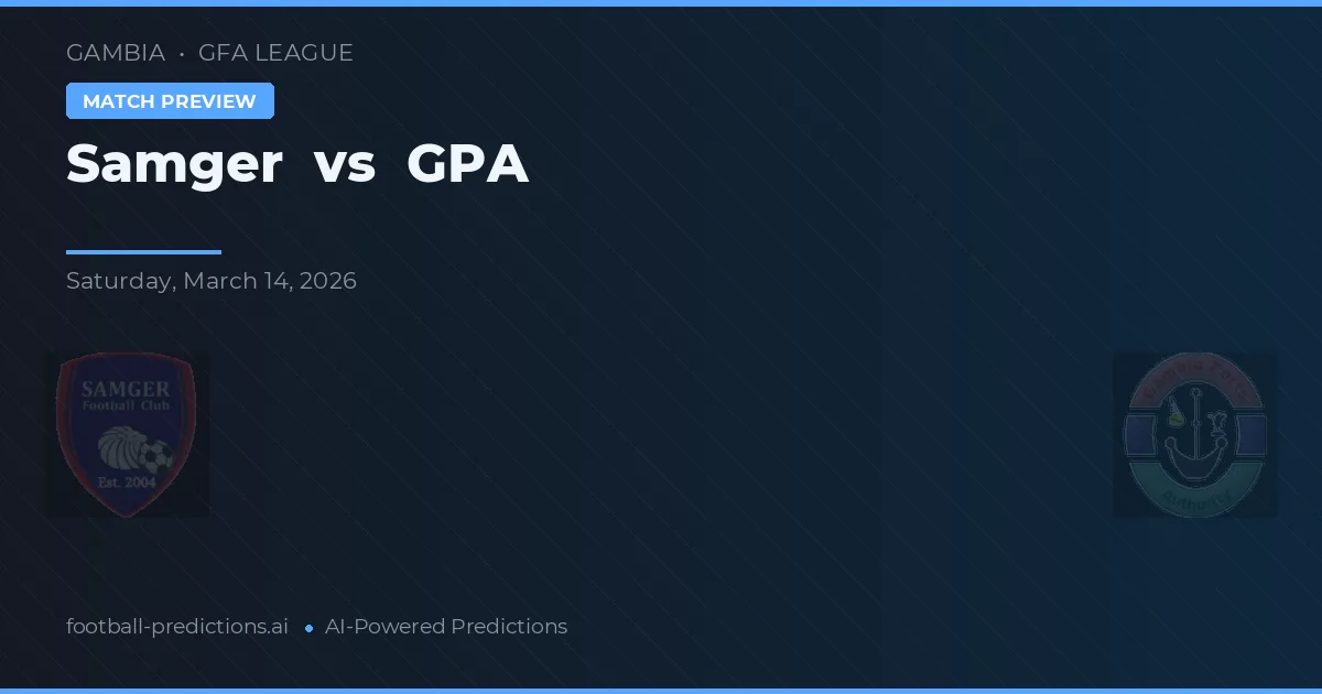 Samger vs GPA — předpověď a náhled zápasu