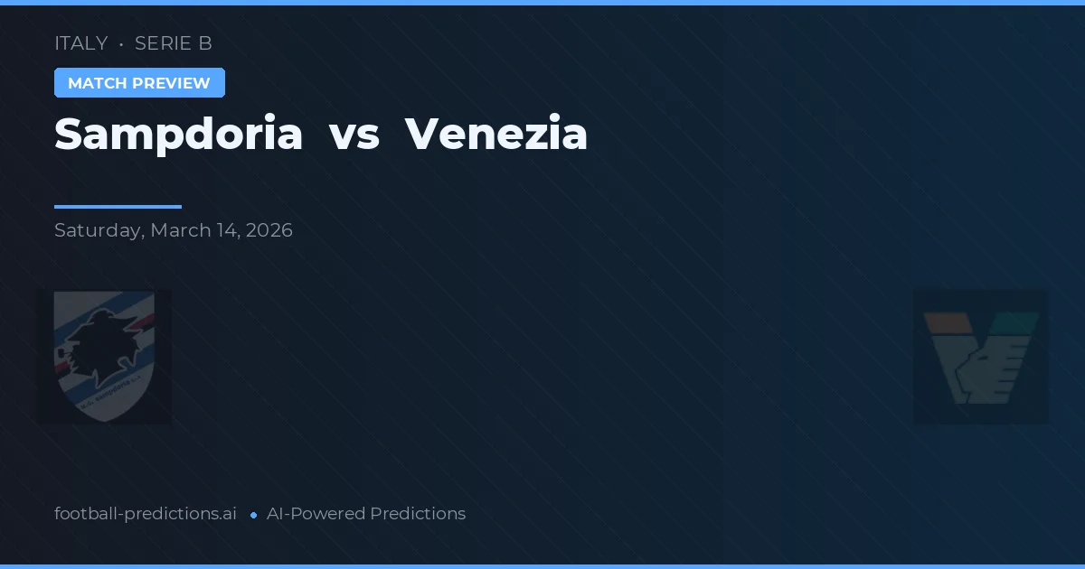 Sampdoria vs Benátky — předpověď a náhled zápasu