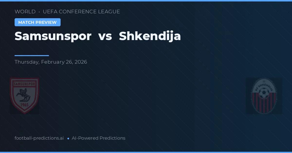 Samsunspor vs Shkëndija — předpověď a náhled zápasu