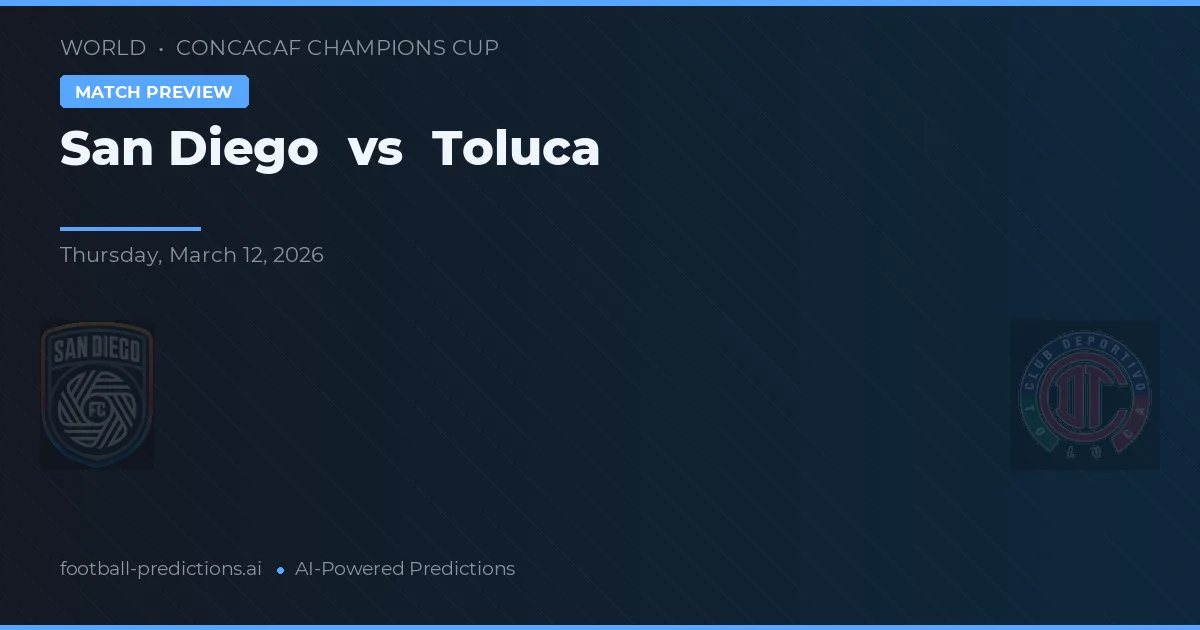 San Diego vs Toluca — předpověď a náhled zápasu