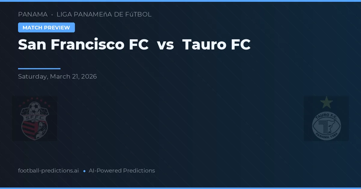 San Francisco FC vs Tauro FC — předpověď a náhled zápasu