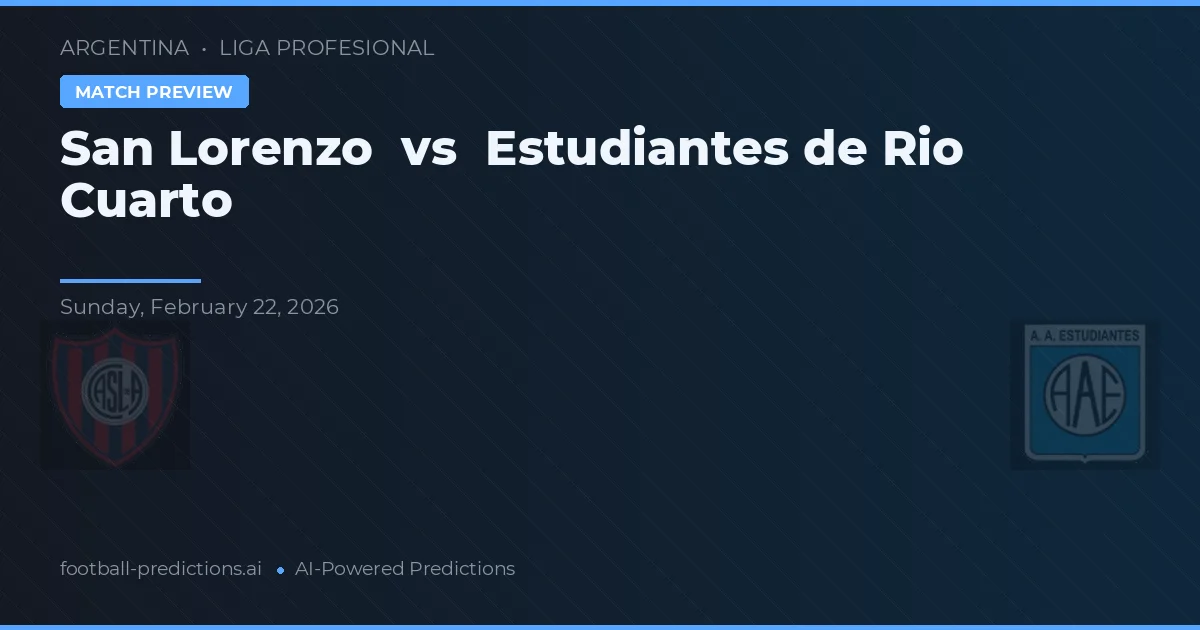 San Lorenzo vs Estudiantes de Río Cuarto — předpověď a náhled zápasu