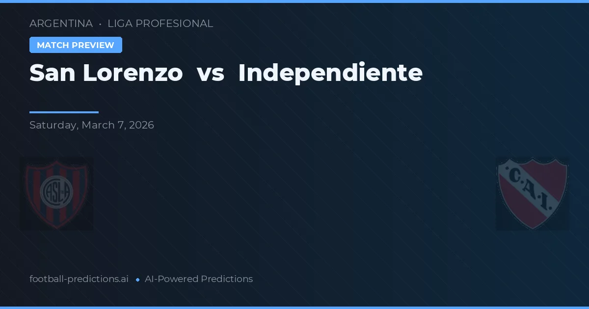 San Lorenzo vs Independiente — předpověď a náhled zápasu