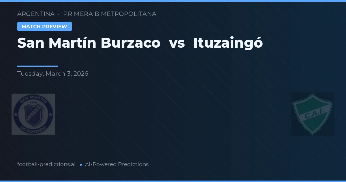San Martín Burzaco vs Ituzaingó — předpověď a náhled zápasu