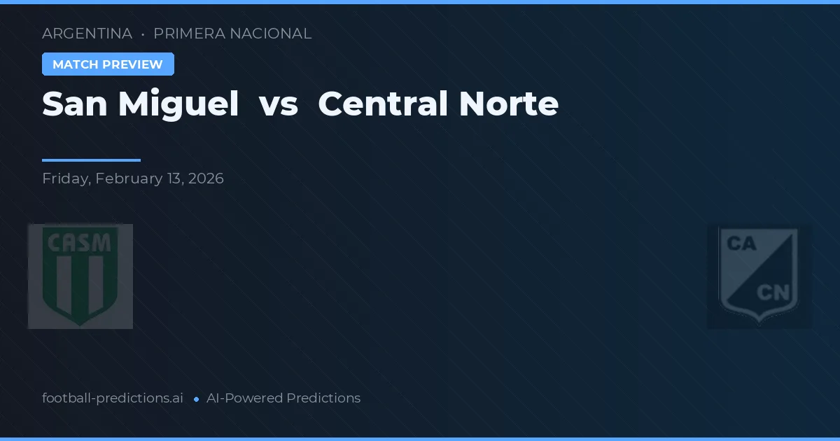 San Miguel vs Central Norte — předpověď a náhled zápasu