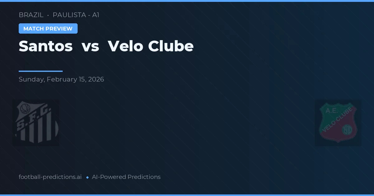 Santos vs Velo Clube — předpověď a náhled zápasu