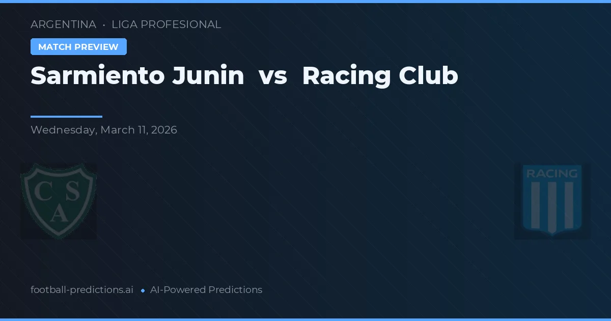 Sarmiento Junín vs Racing Club — předpověď a náhled zápasu