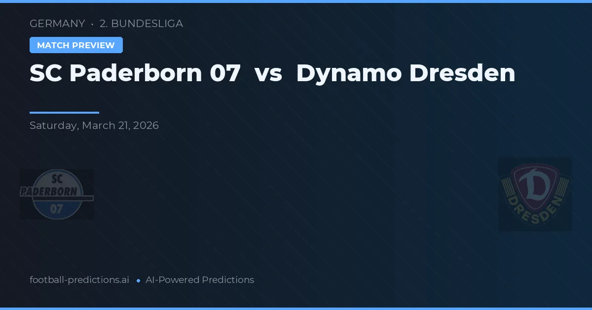 Paderborn 07 vs Dynamo Drážďany — předpověď a náhled zápasu