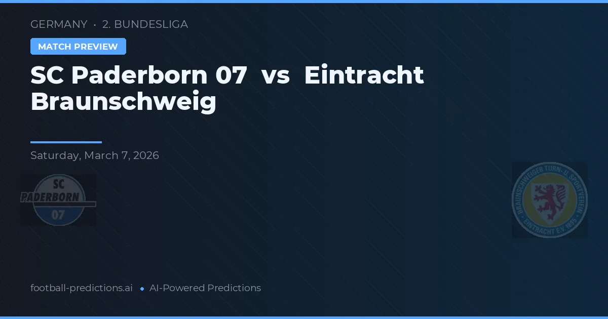 Paderborn 07 vs Eintracht Braunschweig — předpověď a náhled zápasu