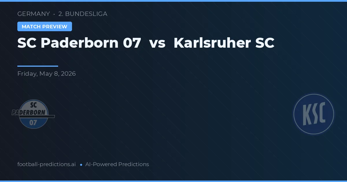 Paderborn 07 vs Karlsruher SC — předpověď a náhled zápasu