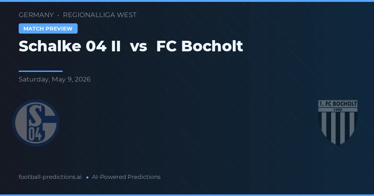 Schalke 04 II vs FC Bocholt — předpověď a náhled zápasu