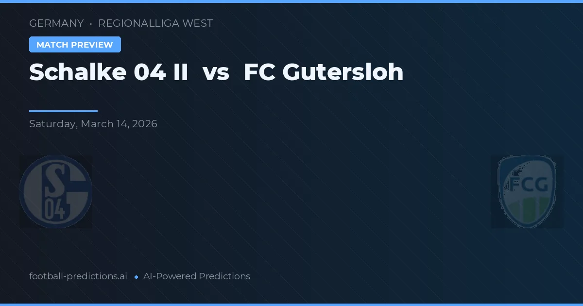 Schalke 04 II vs FC Gutersloh — předpověď a náhled zápasu