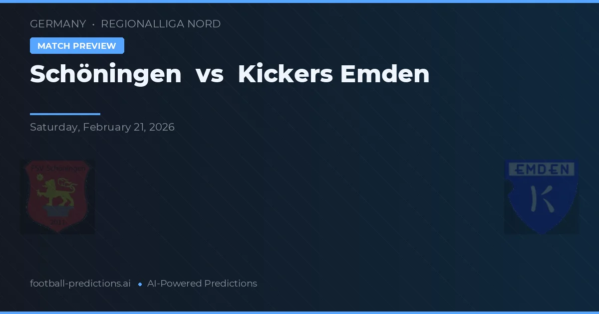 Schöningen vs Kickers Emden — předpověď a náhled zápasu