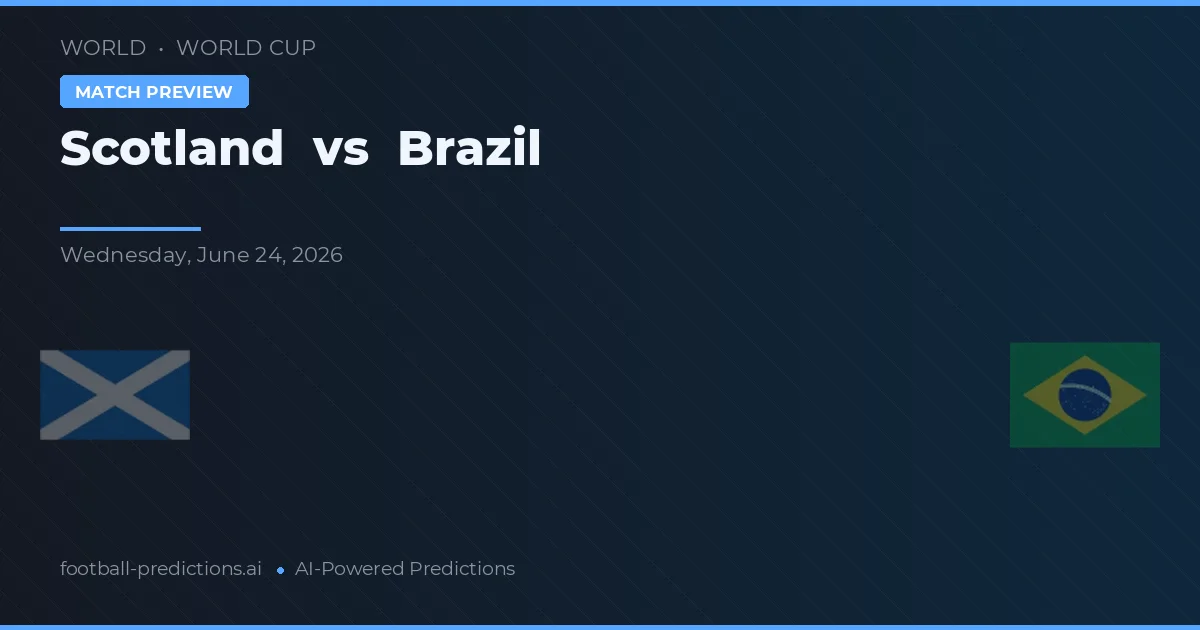 Skotsko vs Brazílie — předpověď a náhled zápasu