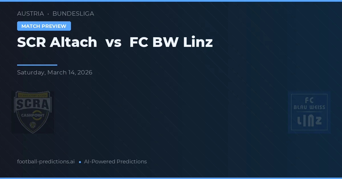 SCR Altach vs FC Linz — předpověď a náhled zápasu