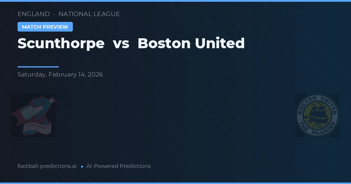Scunthorpe vs Boston United — předpověď a náhled zápasu