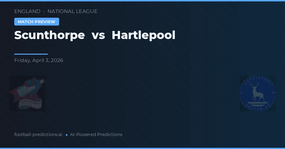 Scunthorpe vs Hartlepool — předpověď a náhled zápasu