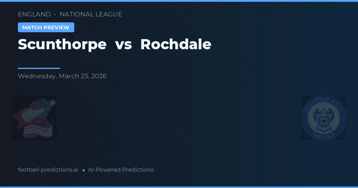 Scunthorpe vs Rochdale — předpověď a náhled zápasu