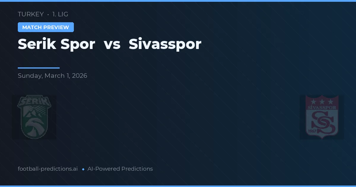 Serik Spor vs Sivasspor — předpověď a náhled zápasu