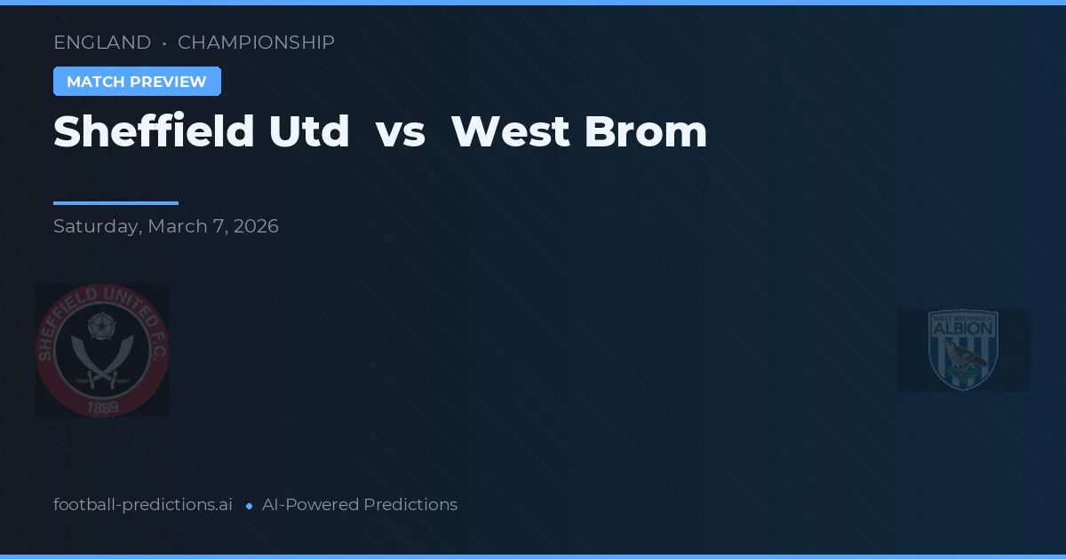 Sheffield Utd vs West Brom — předpověď a náhled zápasu