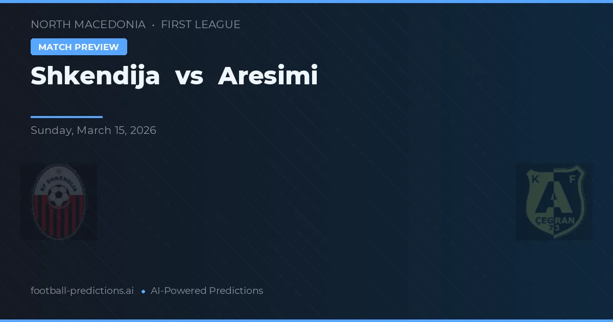Shkëndija vs Aresimi — předpověď a náhled zápasu