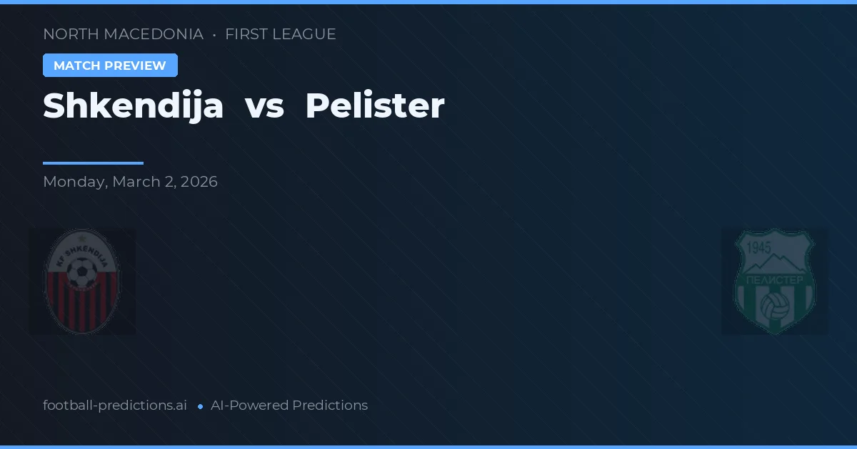 Shkëndija vs Pelister — předpověď a náhled zápasu