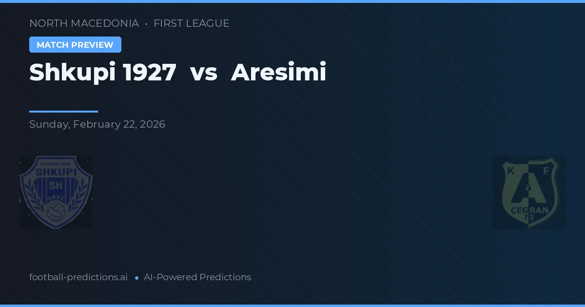 Škupi 1927 vs Aresimi — předpověď a náhled zápasu