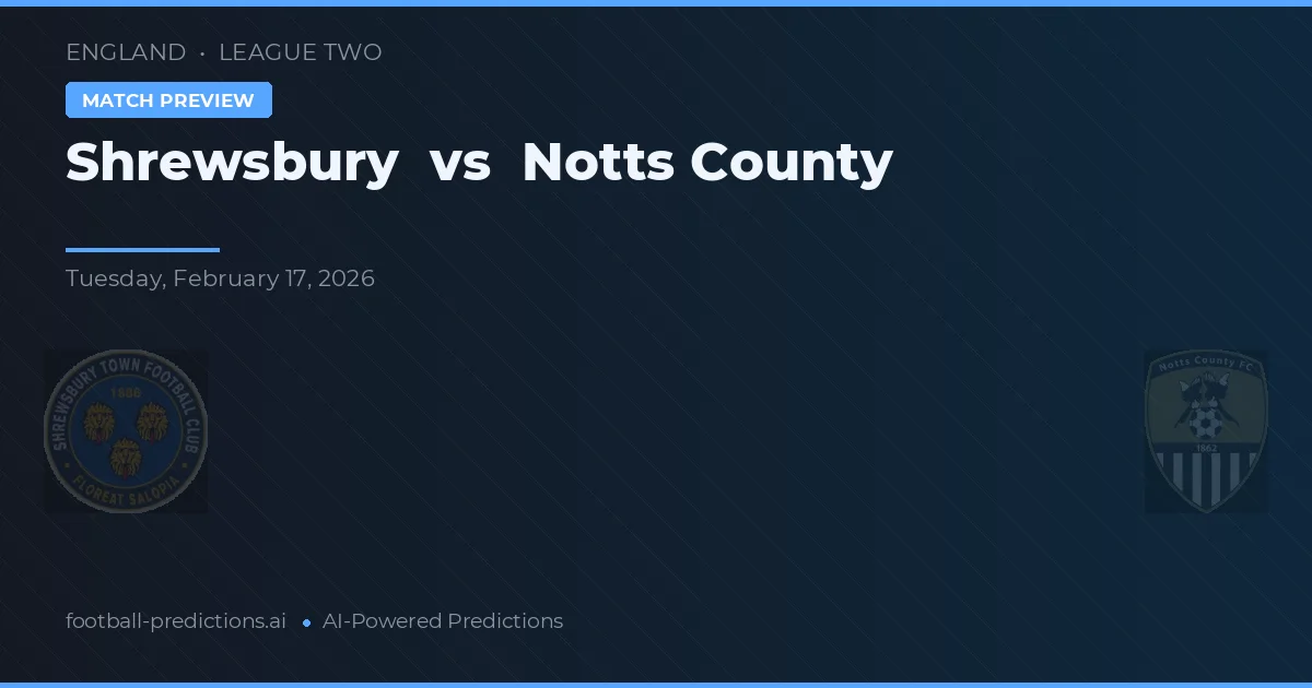 Shrewsbury vs Notts County — předpověď a náhled zápasu