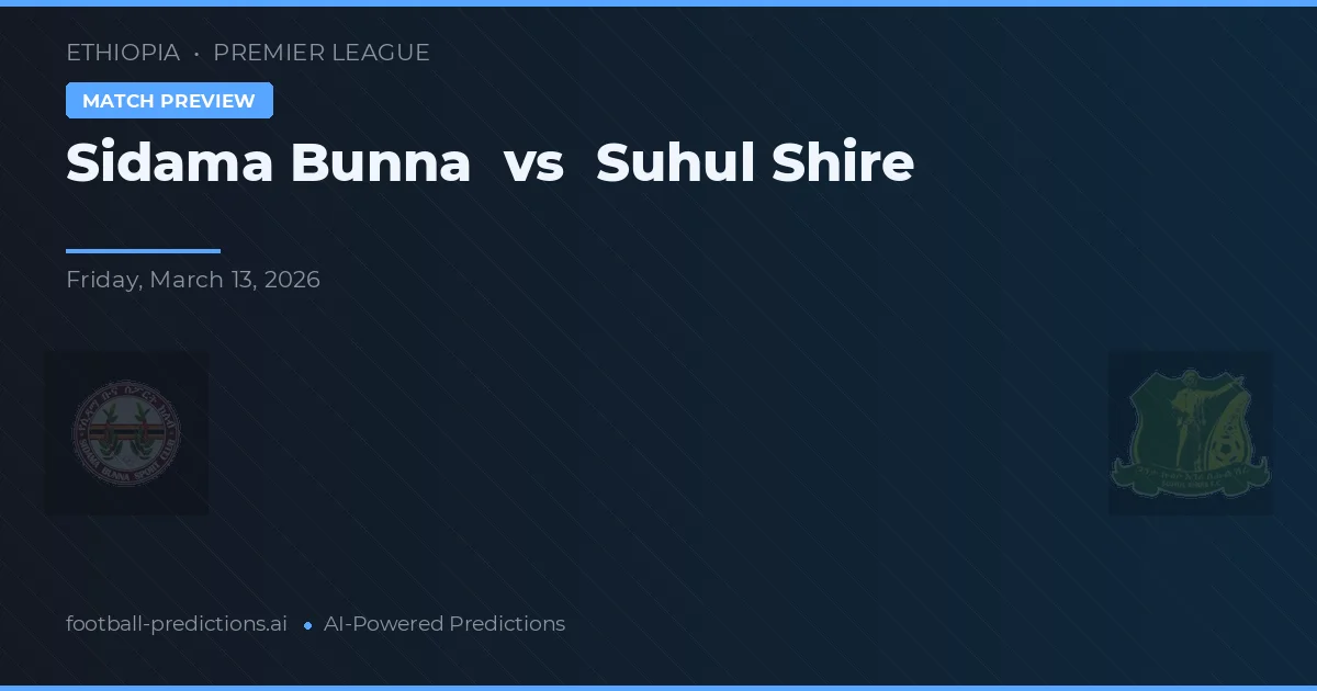 Sidama Bunna vs Suhul Shire — předpověď a náhled zápasu