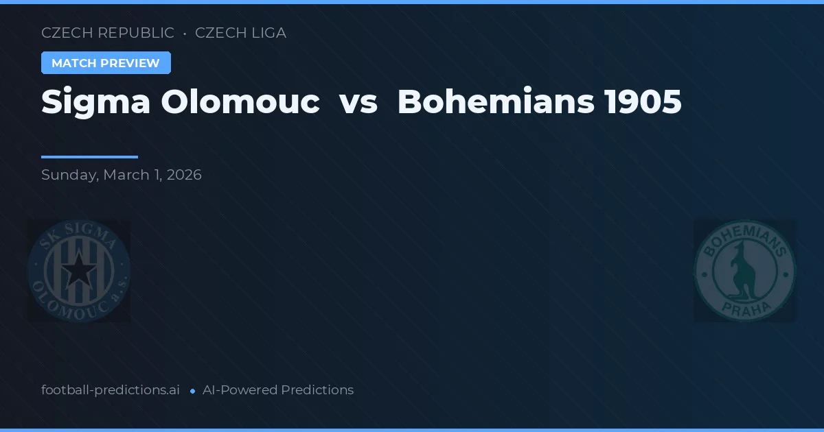 Sigma Olomouc vs Bohemians 1905 — předpověď a náhled zápasu