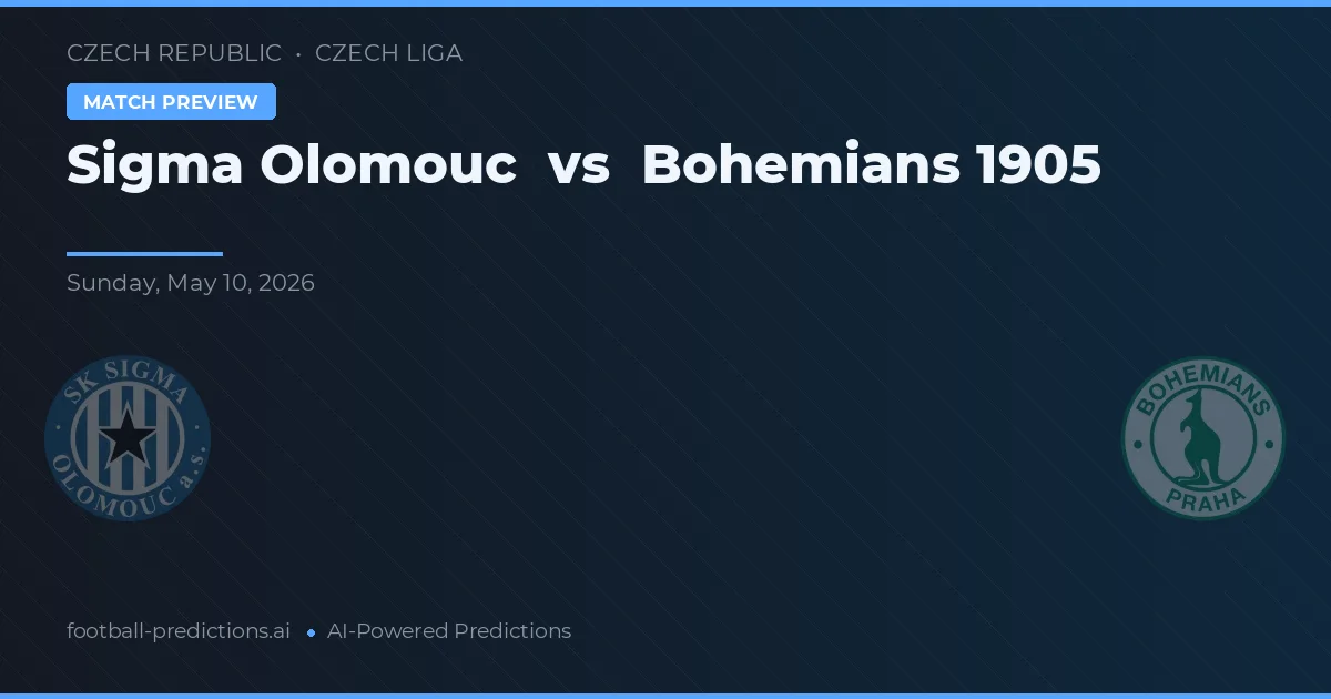 Sigma Olomouc vs Bohemians 1905 — předpověď a náhled zápasu