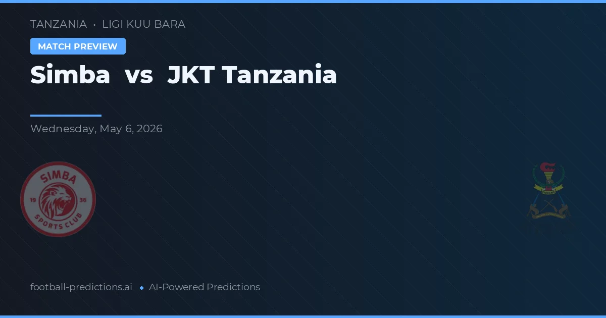 Simba vs JKT Tanzanie preview