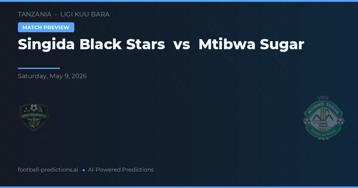 Singida Black Stars vs Mtibwa Sugar — předpověď a náhled zápasu