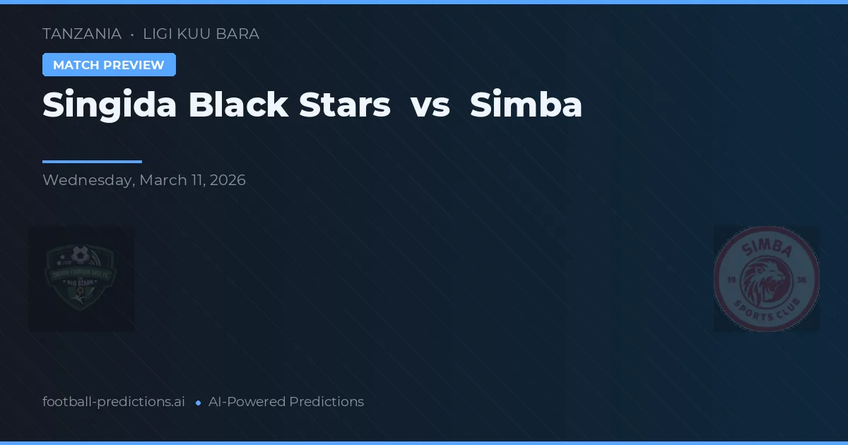 Singida Black Stars vs Simba — předpověď a náhled zápasu