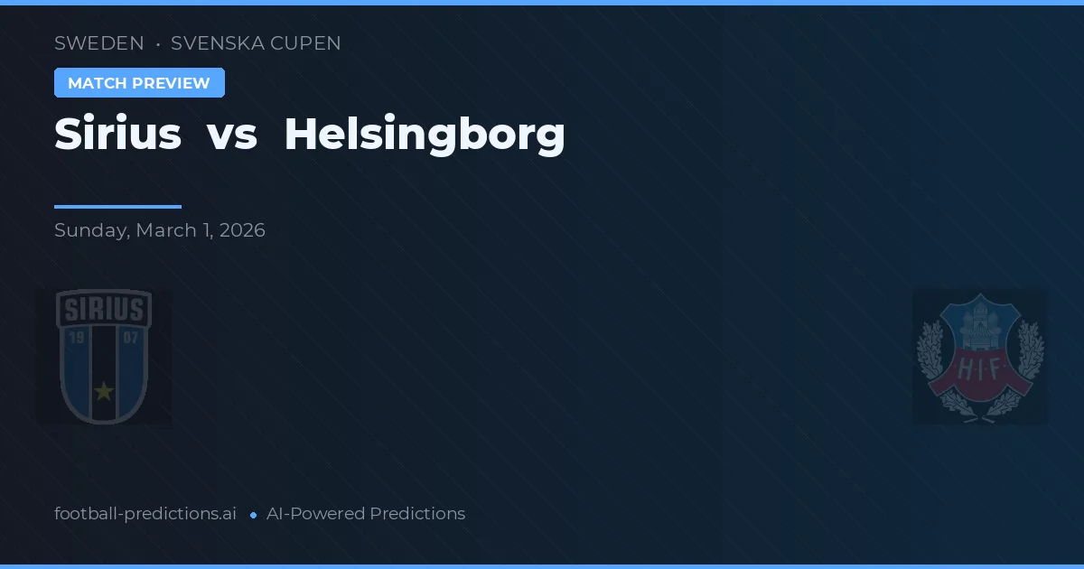 Sirius vs Helsingborg — předpověď a náhled zápasu