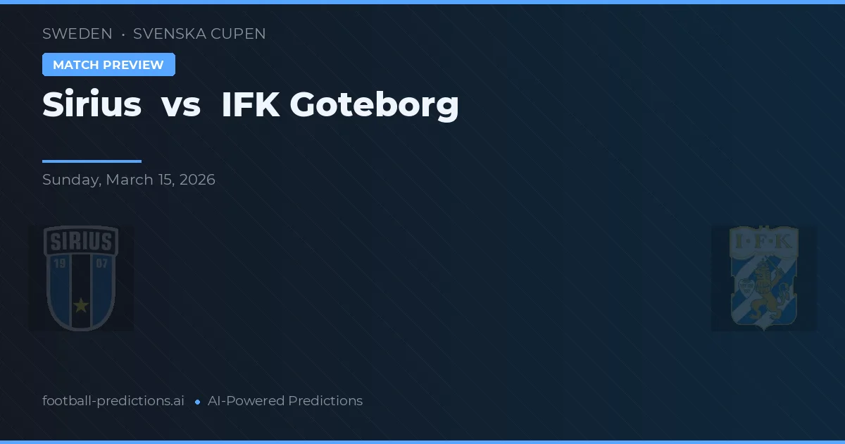 Sirius vs IFK Göteborg — předpověď a náhled zápasu