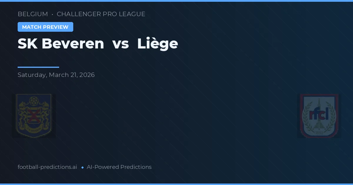 SK Beveren vs Liège — předpověď a náhled zápasu