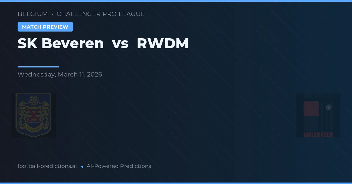 SK Beveren vs RWDM — předpověď a náhled zápasu