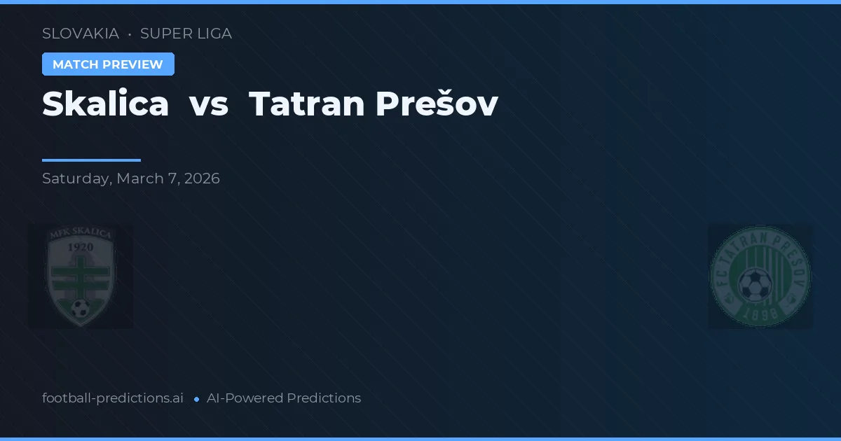 Skalica vs Tatran Prešov — předpověď a náhled zápasu