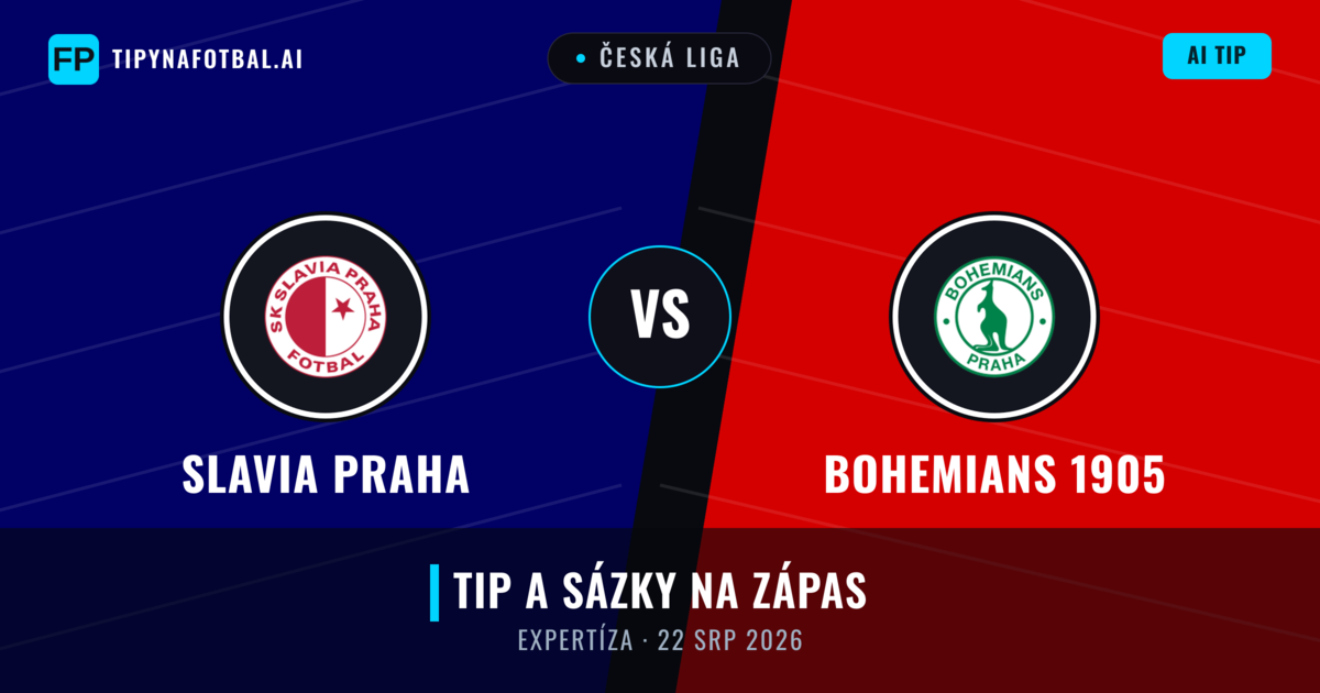 Slavia Praha vs Bohemians 1905 — předpověď a náhled zápasu