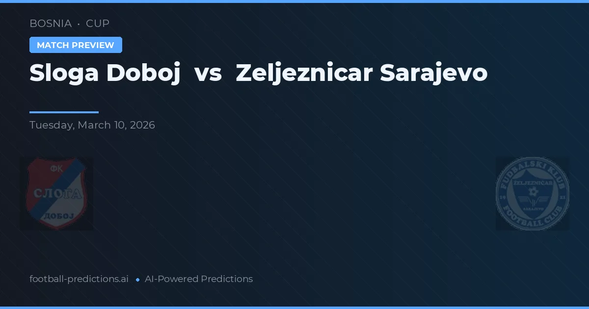 Sloga Doboj vs Željezničar Sarajevo — předpověď a náhled zápasu