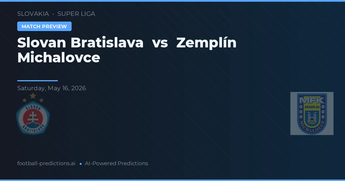 Slovan Bratislava vs Zemplín Michalovce — předpověď a náhled zápasu