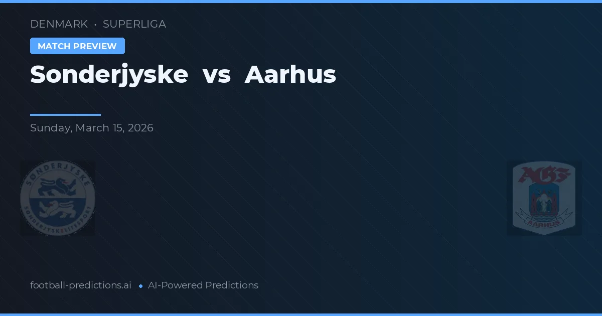 SønderjyskE vs Aarhus — předpověď a náhled zápasu