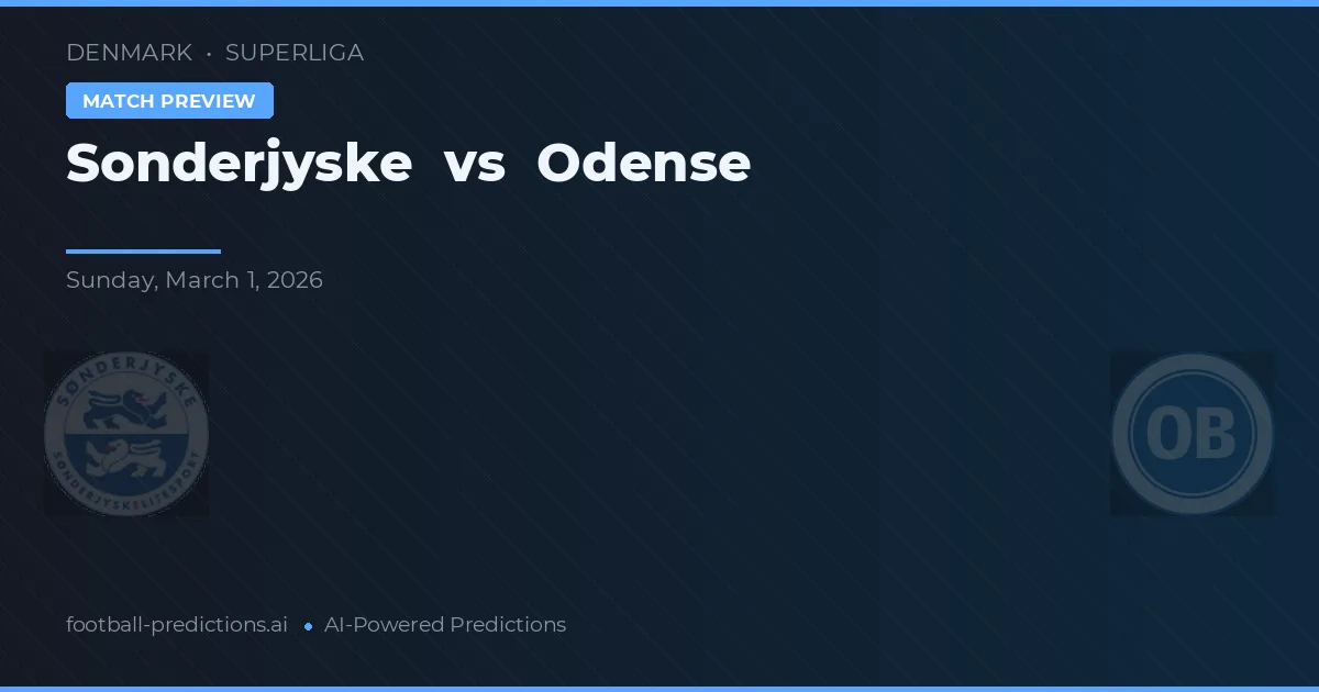 SønderjyskE vs Odense — předpověď a náhled zápasu