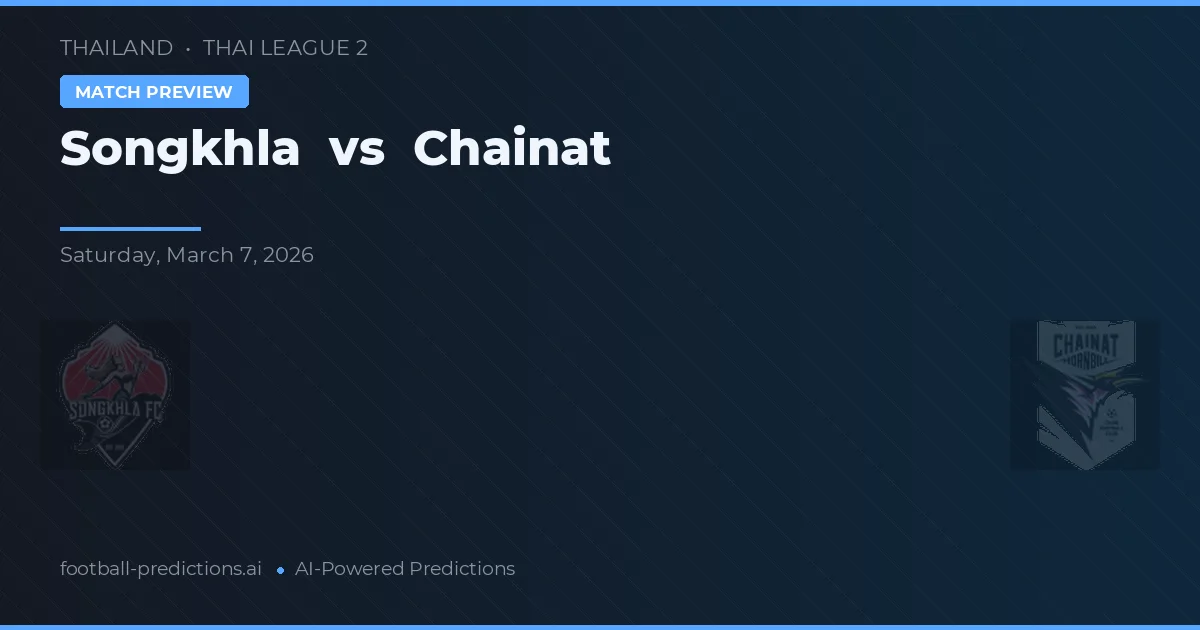 Songkhla vs Chainat — předpověď a náhled zápasu