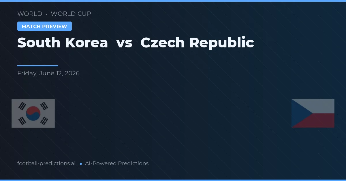 Jižní Korea vs Česko — předpověď a náhled zápasu