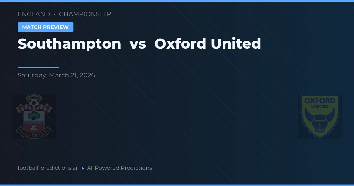 Southampton vs Oxford United — předpověď a náhled zápasu