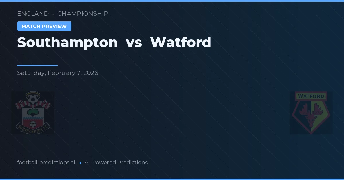 Southampton vs Watford — předpověď a náhled zápasu