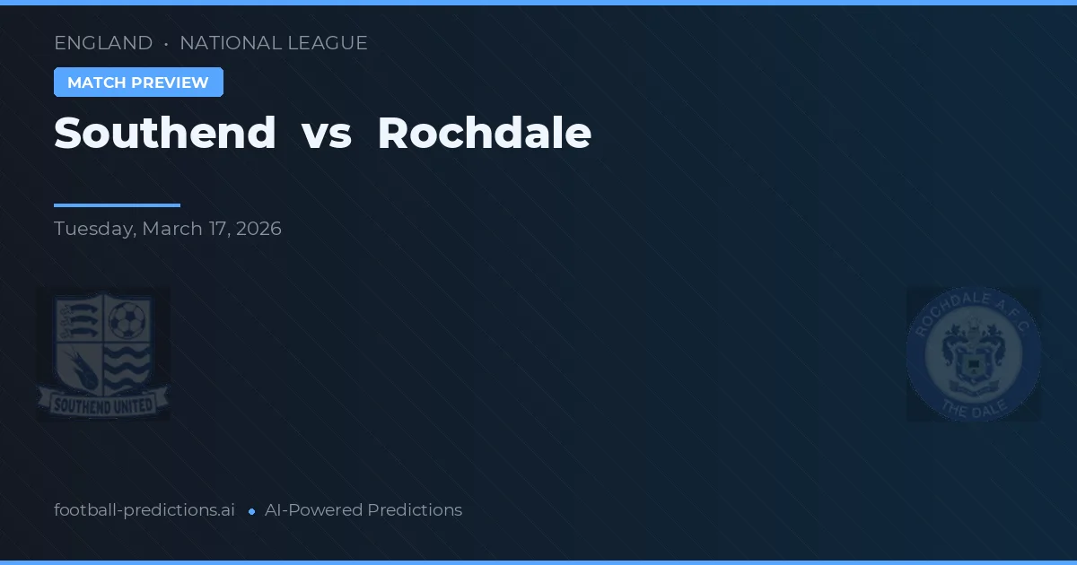 Southend vs Rochdale — předpověď a náhled zápasu
