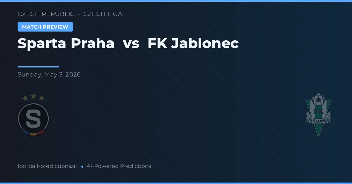 Sparta Praha vs Jablonec — předpověď a náhled zápasu